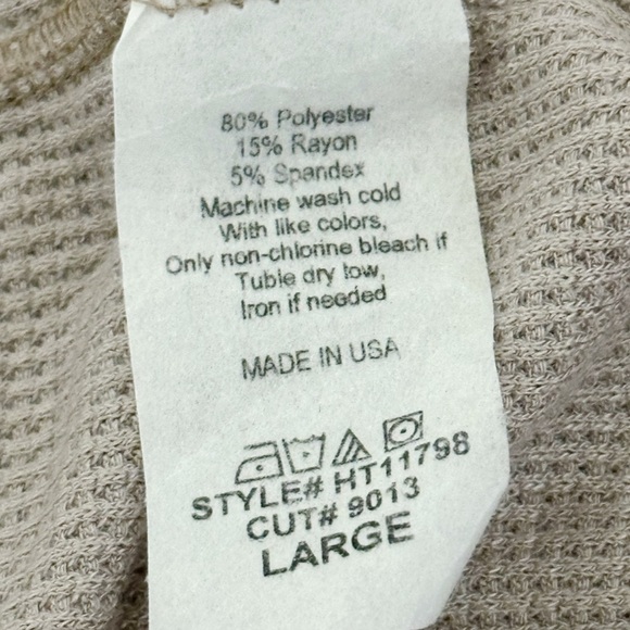 Hopely Oversized Tan Waffle Knit Women’s Top - Size Large - Picture 6 of 6